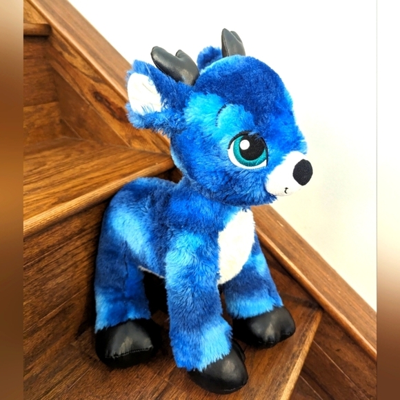 Build A Bear Workshop "Tinsel" The Reindeer 16" Plush Stuffed Animal Blue BAB. - Picture 1 of 11